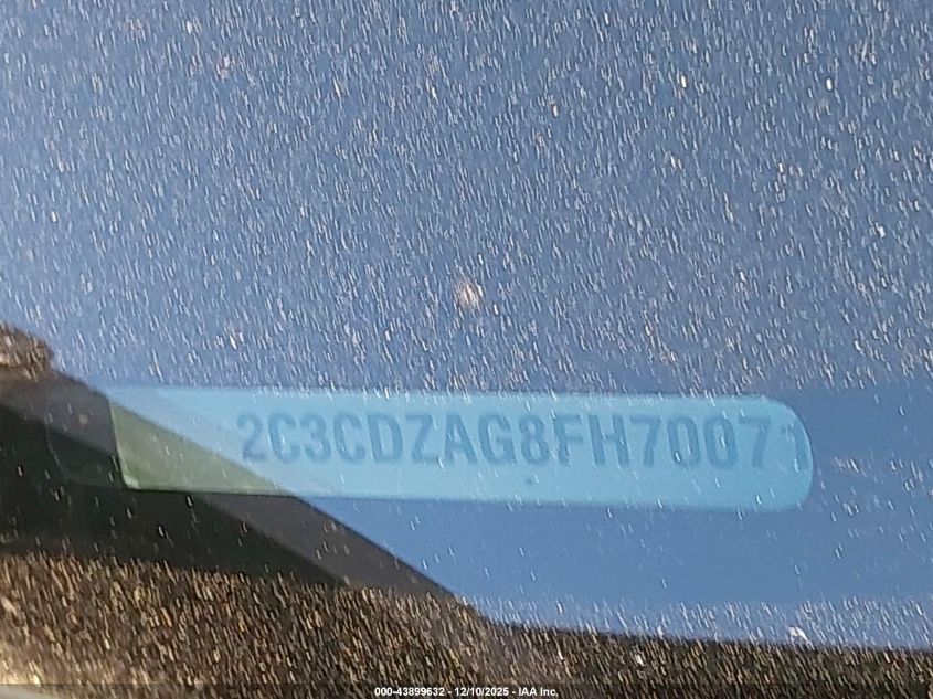 2015 Dodge Challenger Sxt VIN: 2C3CDZAG8FH700715 Lot: 43899632