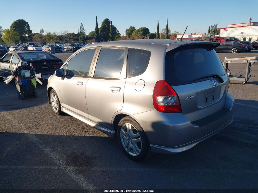 2007 Honda Fit Sport VIN: JHMGD38607S056742 Lot: 43899780