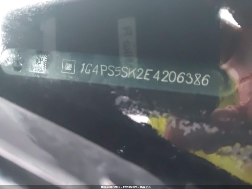 2014 Buick Verano Leather Group VIN: 1G4PS5SK2E4206386 Lot: 43899995