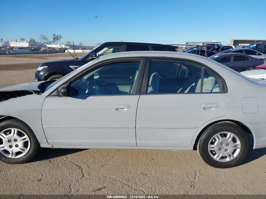 2002 Honda Civic Lx VIN: JHMES16572S001855 Lot: 43900095