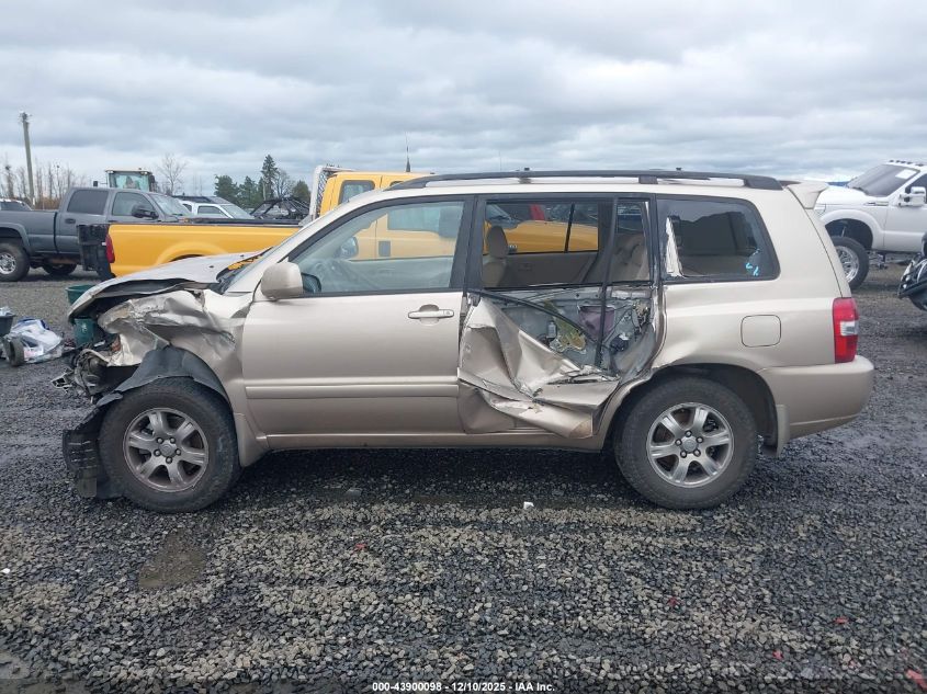 2005 Toyota Highlander VIN: JTEHD21A650037308 Lot: 43900098