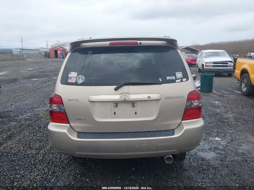 2005 Toyota Highlander VIN: JTEHD21A650037308 Lot: 43900098