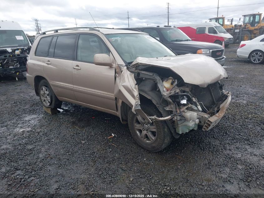 2005 Toyota Highlander VIN: JTEHD21A650037308 Lot: 43900098