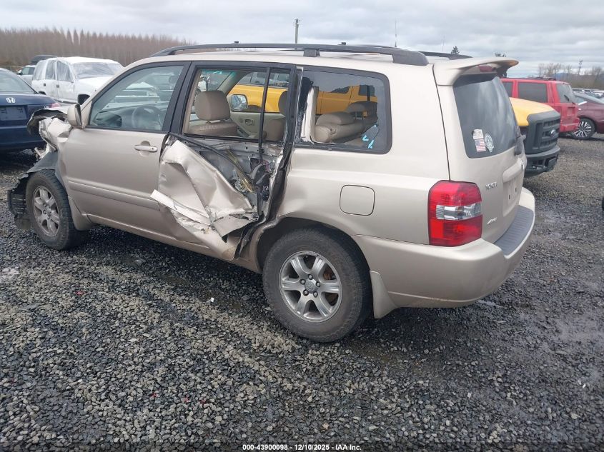 2005 Toyota Highlander VIN: JTEHD21A650037308 Lot: 43900098