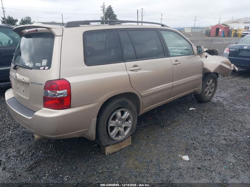 2005 Toyota Highlander VIN: JTEHD21A650037308 Lot: 43900098