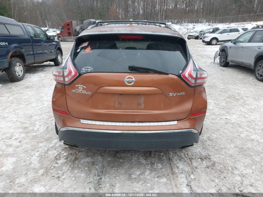 2015 Nissan Murano Sv VIN: 5N1AZ2MH4FN228175 Lot: 43900135