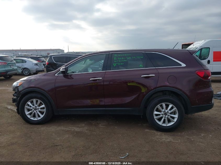2019 Kia Sorento 2.4L Lx VIN: 5XYPG4A30KG509304 Lot: 43900169