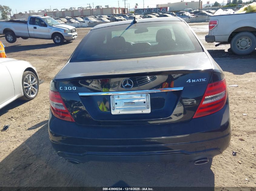 2012 Mercedes-Benz C 300 Sport 4Matic VIN: WDDGF8BB1CA705131 Lot: 43900234