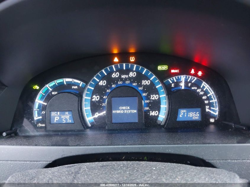 2013 Toyota Camry Hybrid Le VIN: 4T1BD1FK3DU085406 Lot: 43900277