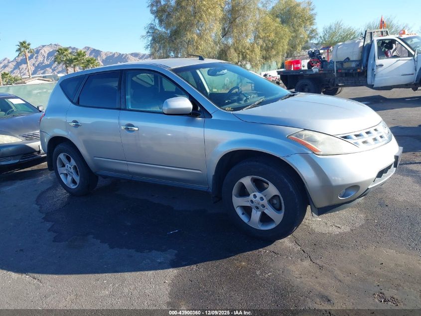 2003 Nissan Murano Sl VIN: JN8AZ08T03W122713 Lot: 43900360