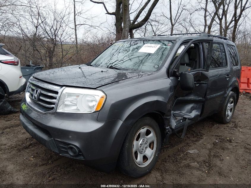 2015 Honda Pilot Lx VIN: 5FNYF4H21FB076724 Lot: 43900432