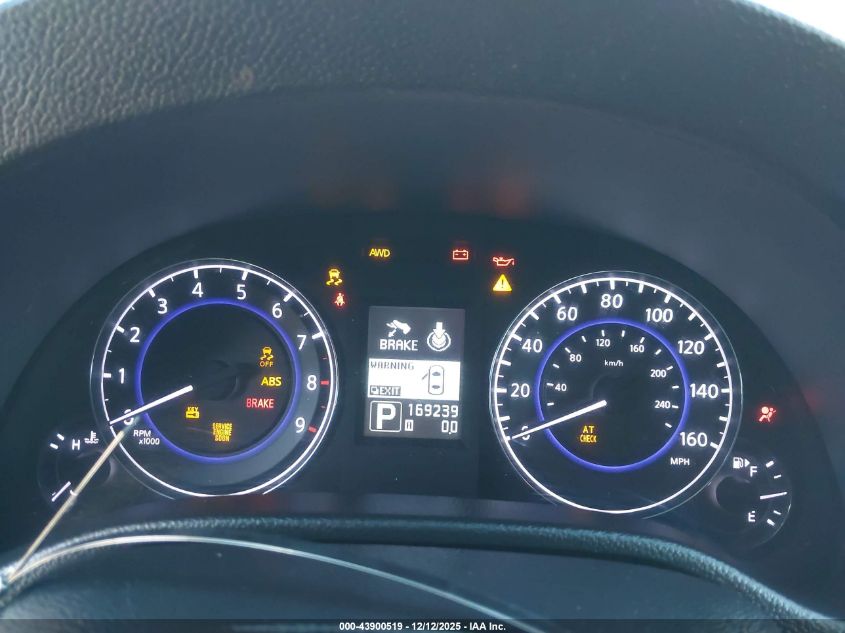 2011 Infiniti G37X VIN: JN1CV6AR8BM354264 Lot: 43900519