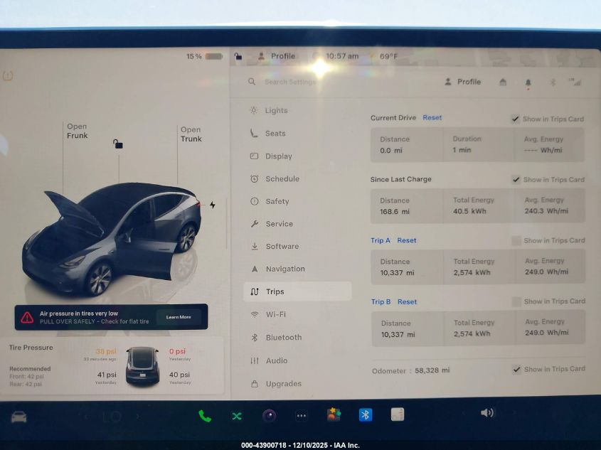 2022 Tesla Model Y Long Range Dual Motor All-Wheel Drive VIN: 7SAYGDEE4NF561954 Lot: 43900718