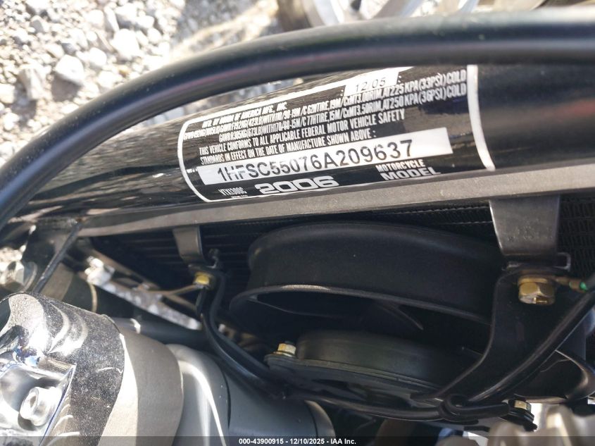 2006 Honda Vtx1300 C VIN: 1HFSC55076A209637 Lot: 43900915