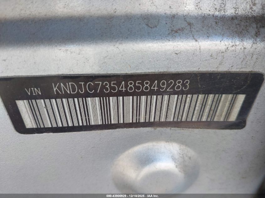 2008 Kia Sorento Lx VIN: KNDJC735485849283 Lot: 43900929