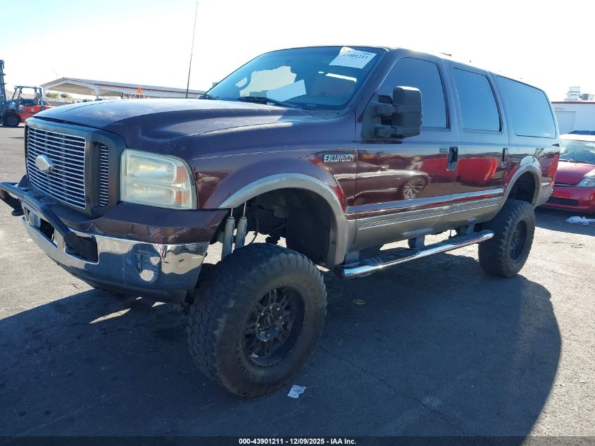 2001 Ford Excursion Limited VIN: 1FMNU42S91EA38911 Lot: 43901211