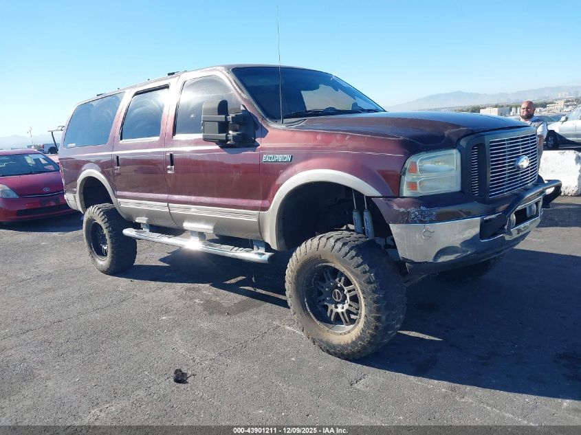 2001 Ford Excursion Limited VIN: 1FMNU42S91EA38911 Lot: 43901211