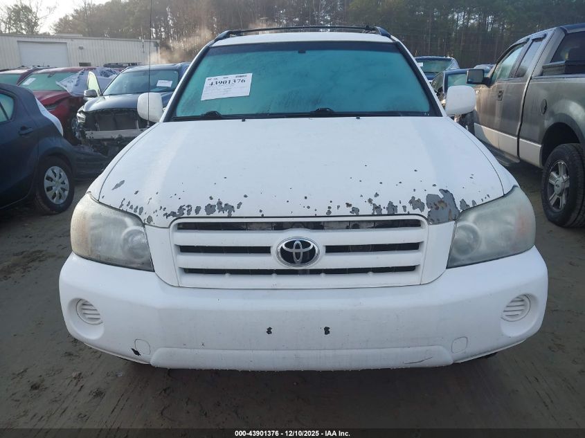 2006 Toyota Highlander VIN: JTEDD21A060142264 Lot: 43901376