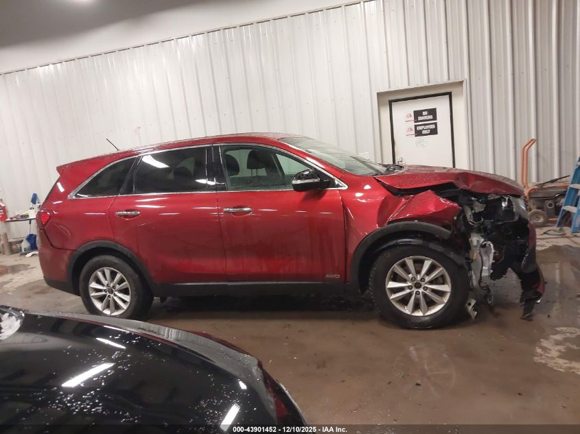2019 Kia Sorento 2.4L Lx VIN: 5XYPGDA32KG552722 Lot: 43901452