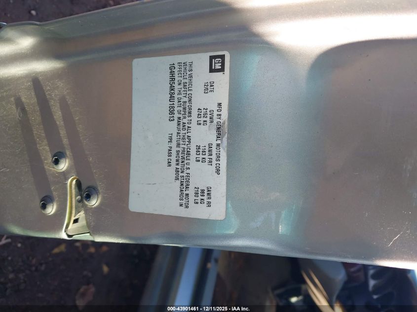 2004 Buick Lesabre Limited VIN: 1G4HR54K84U183613 Lot: 43901461