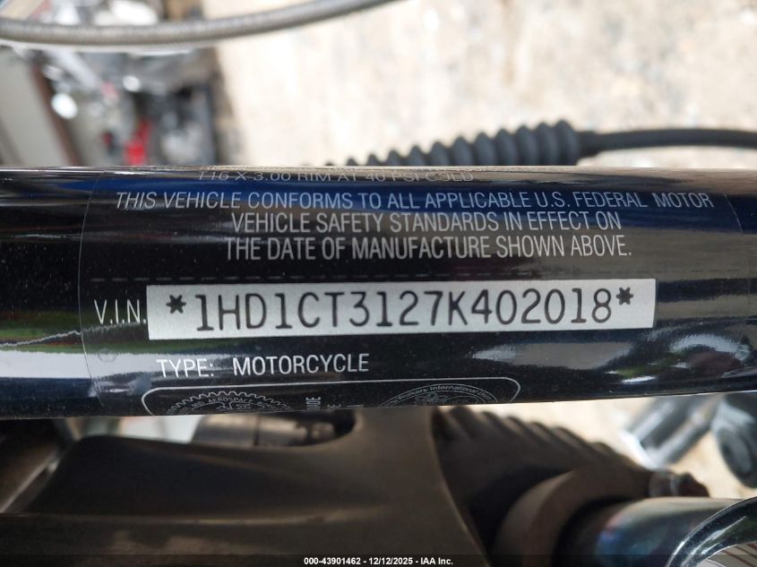 2007 Harley-Davidson Xl1200 C VIN: 1HD1CT3127K402018 Lot: 43901462