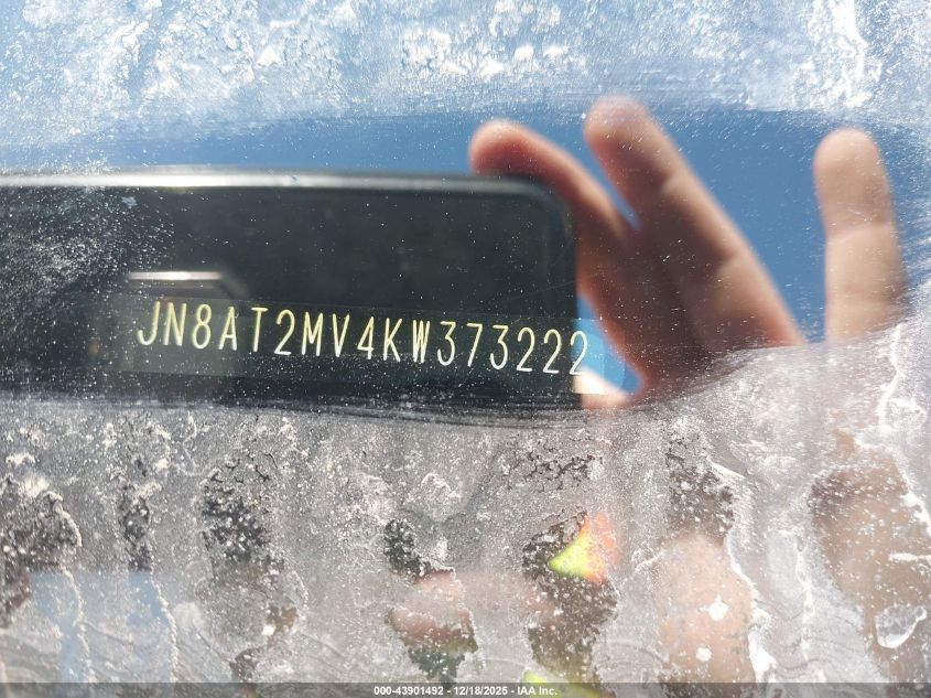 2019 Nissan Rogue S VIN: JN8AT2MV4KW373222 Lot: 43901492