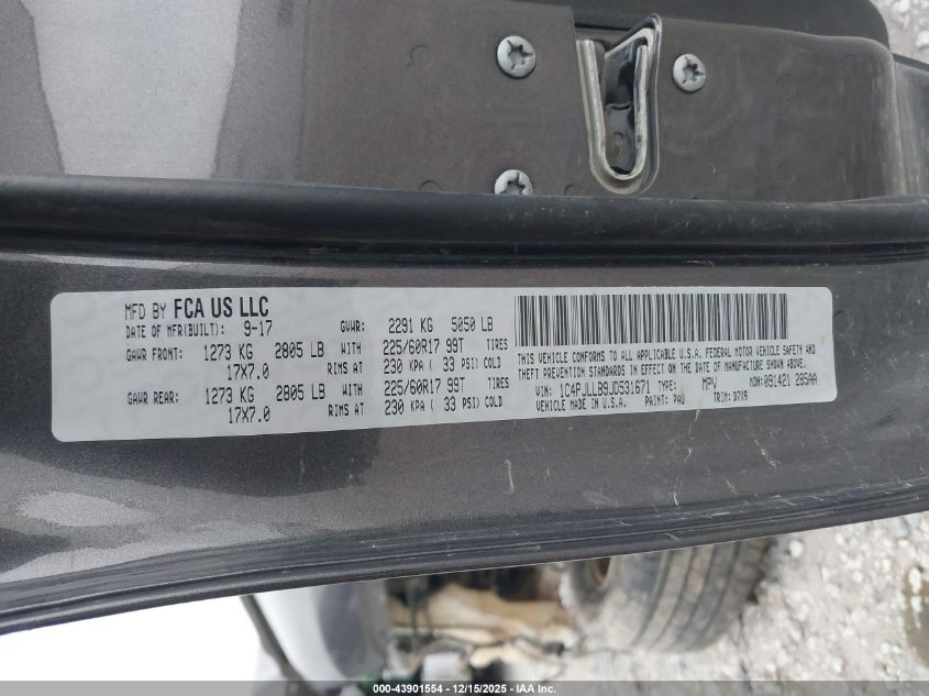 2018 Jeep Cherokee Latitude Plus Fwd VIN: 1C4PJLLB9JD531671 Lot: 43901554