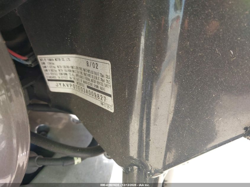 2003 Yamaha Xv1600 At VIN: JYAVP07E03A009827 Lot: 43901635