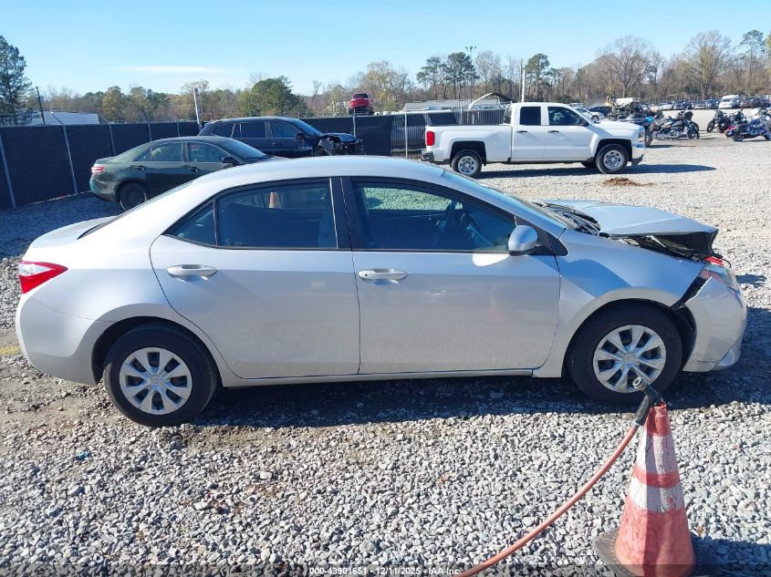 2016 Toyota Corolla L VIN: 5YFBURHE1GP539115 Lot: 43901651