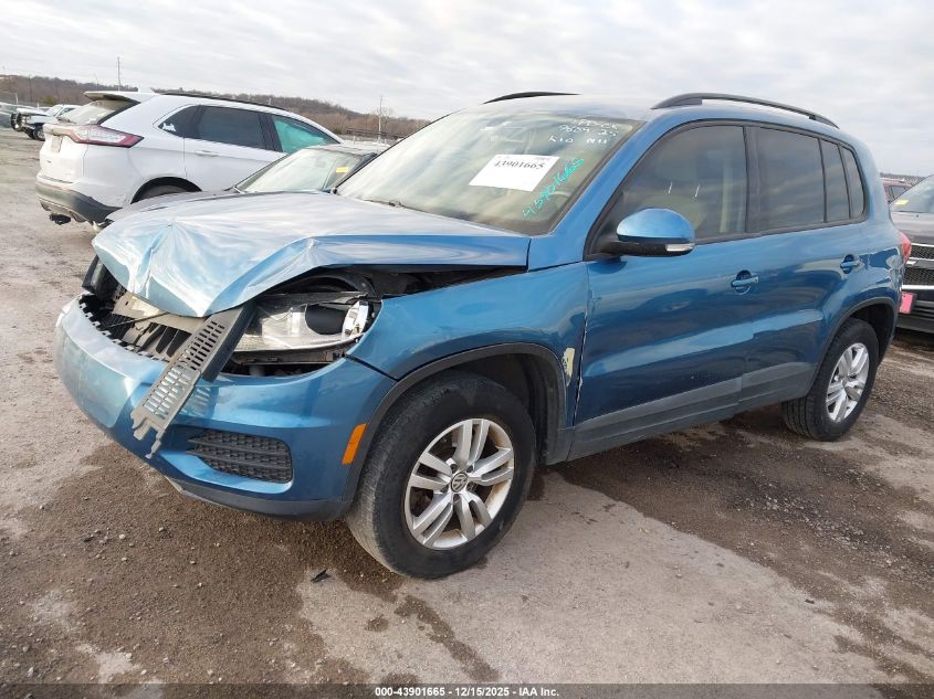 2017 Volkswagen Tiguan 2.0T S VIN: WVGAV7AXXHK004093 Lot: 43901665