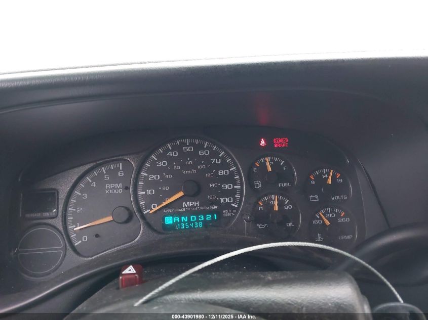 2002 Chevrolet Silverado 1500 Ls VIN: 2GCEK19T621255973 Lot: 43901980