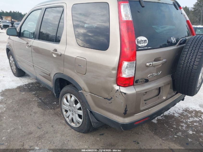 2006 Honda Cr-V Se VIN: SHSRD78916U431795 Lot: 43902110