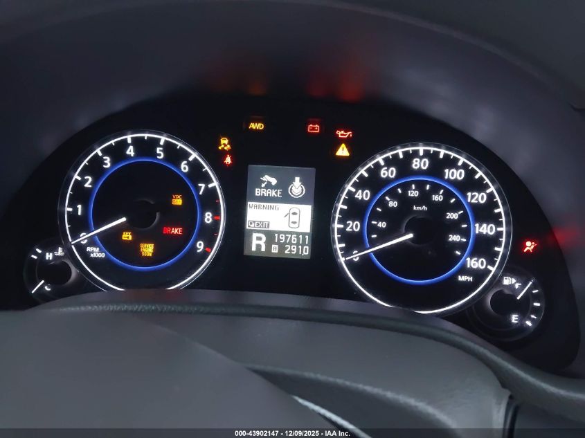 2010 Infiniti G37X VIN: JN1CV6AR3AM254278 Lot: 43902147