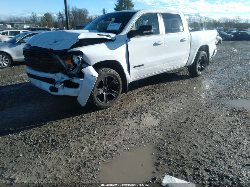 Vin: 1c6srfft2mn681250, lot: 44397772, ram 1500 big horn  4x4 5'7 box 20212