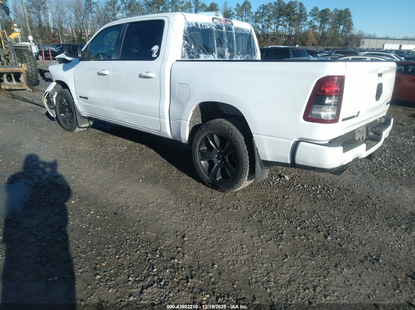 Vin: 1c6srfft2mn681250, lot: 44397772, ram 1500 big horn  4x4 5'7 box 20213