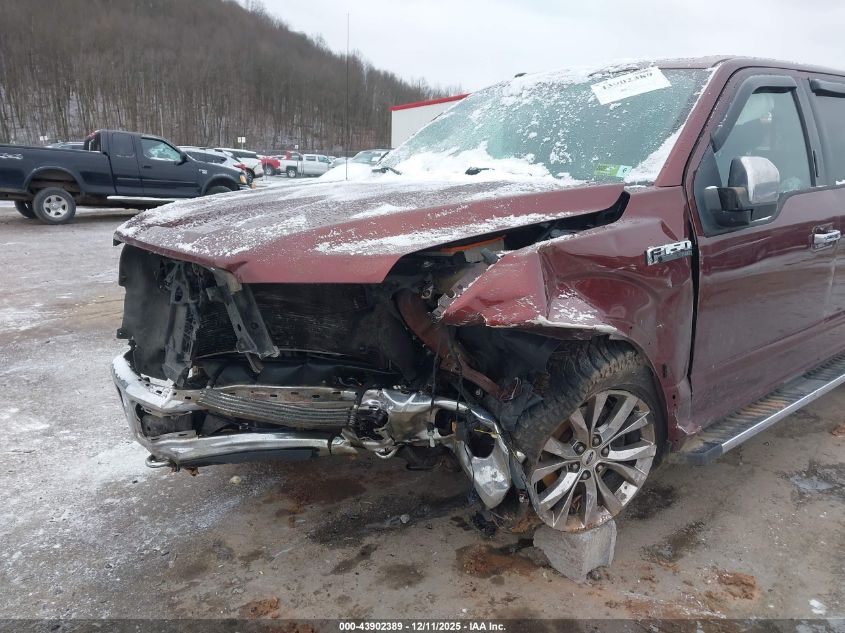 2017 Ford F-150 Lariat VIN: 1FTEW1EF8HFB64497 Lot: 43902389