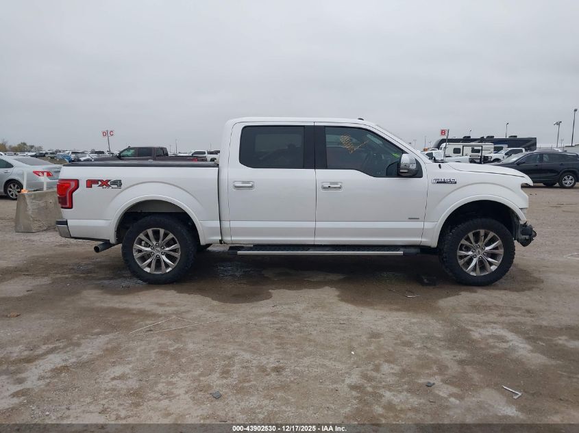 2016 Ford F-150 Lariat VIN: 1FTEW1EG6GKE30677 Lot: 43902530