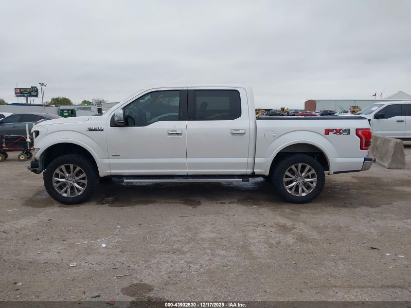 2016 Ford F-150 Lariat VIN: 1FTEW1EG6GKE30677 Lot: 43902530