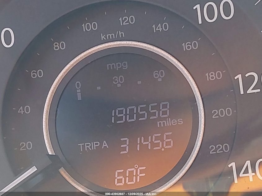 2012 Honda Cr-V Exl VIN: JHLRM4H72CC021247 Lot: 43902687