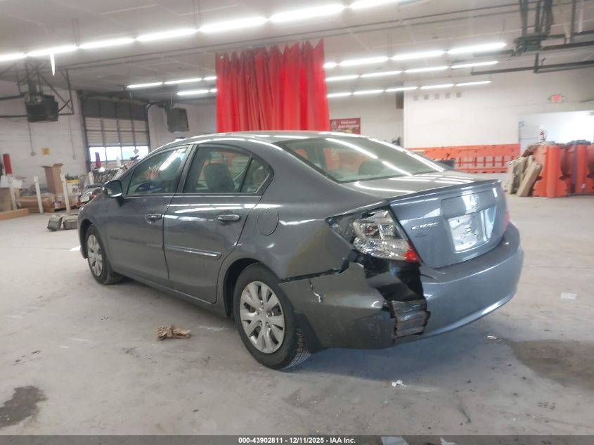 2012 Honda Civic Lx VIN: 19XFB2F50CE355314 Lot: 43902811