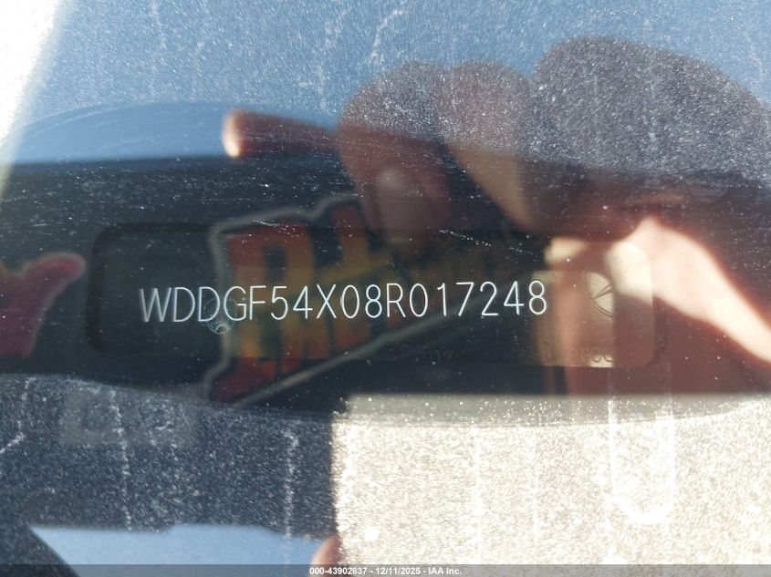2008 Mercedes-Benz C 300 Luxury/Sport VIN: WDDGF54X08R017248 Lot: 43902837