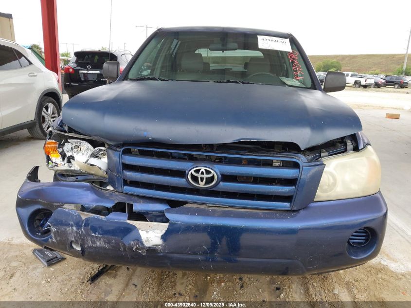 2005 Toyota Highlander VIN: JTEGD21A950121442 Lot: 43902840