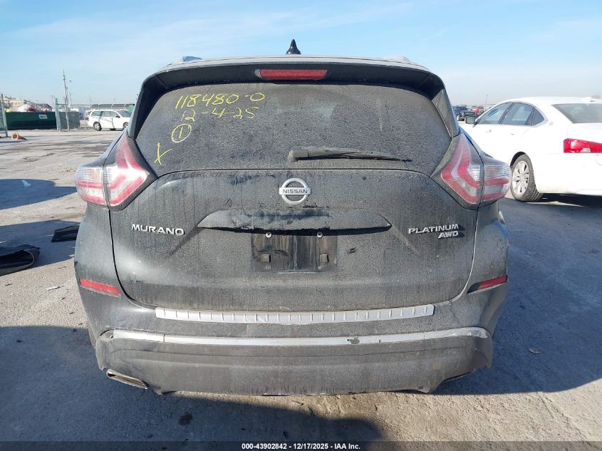 2017 Nissan Murano Platinum VIN: 5N1AZ2MHXHN134675 Lot: 43902842