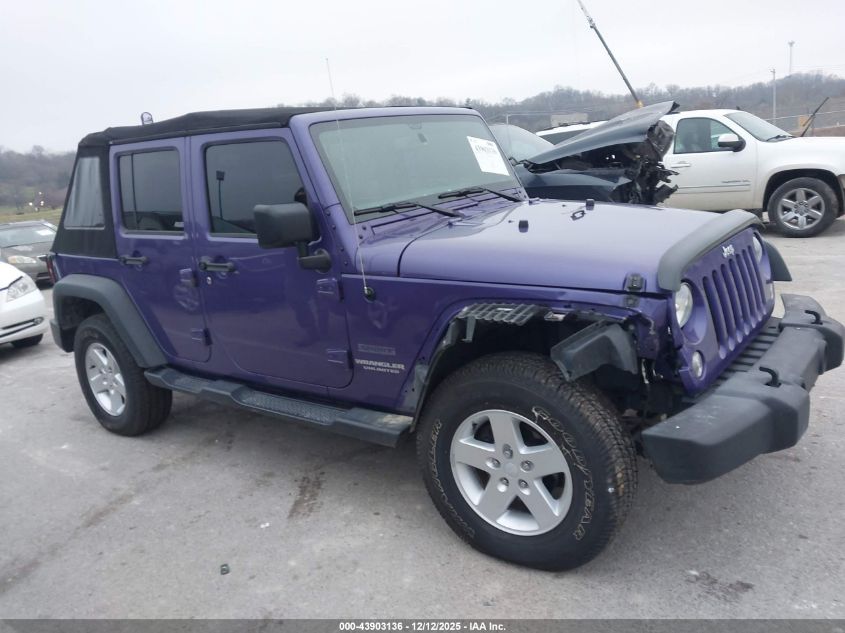 2017 Jeep Wrangler Unlimited Sport 4X4 VIN: 1C4BJWDGXHL618291 Lot: 43903136