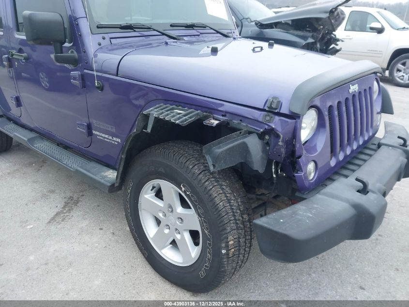 2017 Jeep Wrangler Unlimited Sport 4X4 VIN: 1C4BJWDGXHL618291 Lot: 43903136