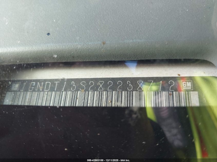 2008 Chevrolet Trailblazer Fleet VIN: 1GNDT13S282238712 Lot: 43903158