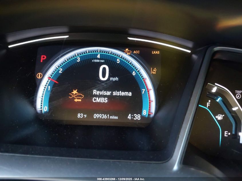 2019 Honda Civic Ex VIN: 19XFC1F30KE006254 Lot: 43903266