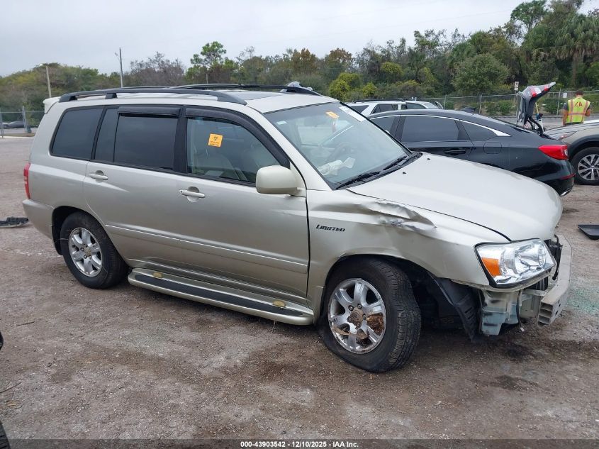 2002 Toyota Highlander Limited V6 VIN: JTEGF21A320072079 Lot: 43903542
