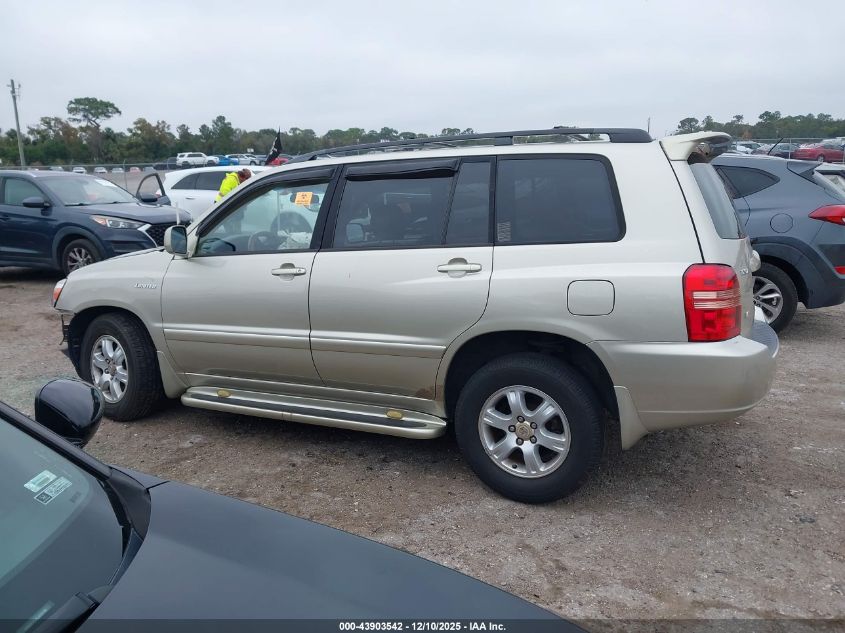 2002 Toyota Highlander Limited V6 VIN: JTEGF21A320072079 Lot: 43903542