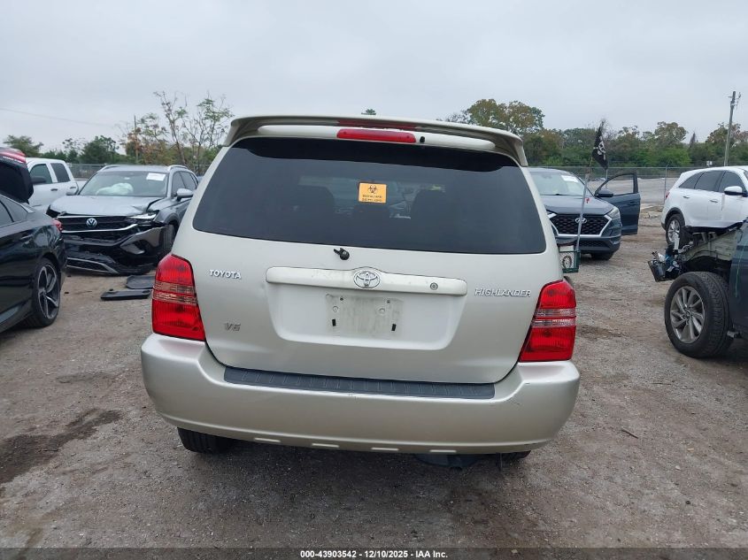 2002 Toyota Highlander Limited V6 VIN: JTEGF21A320072079 Lot: 43903542